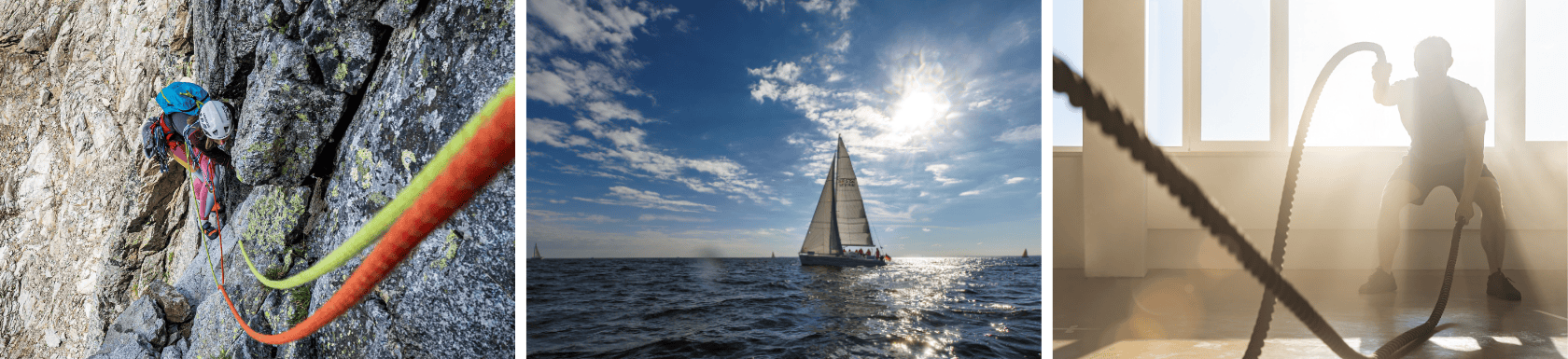 Horolezecká lana TENDON, lana pro vodní sporty, kluzáky, fitness…